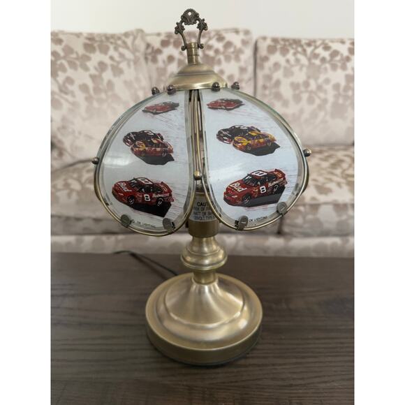 Vintage Brass NASCAR Touch Lamp - tested and working - Picture 7 of 8